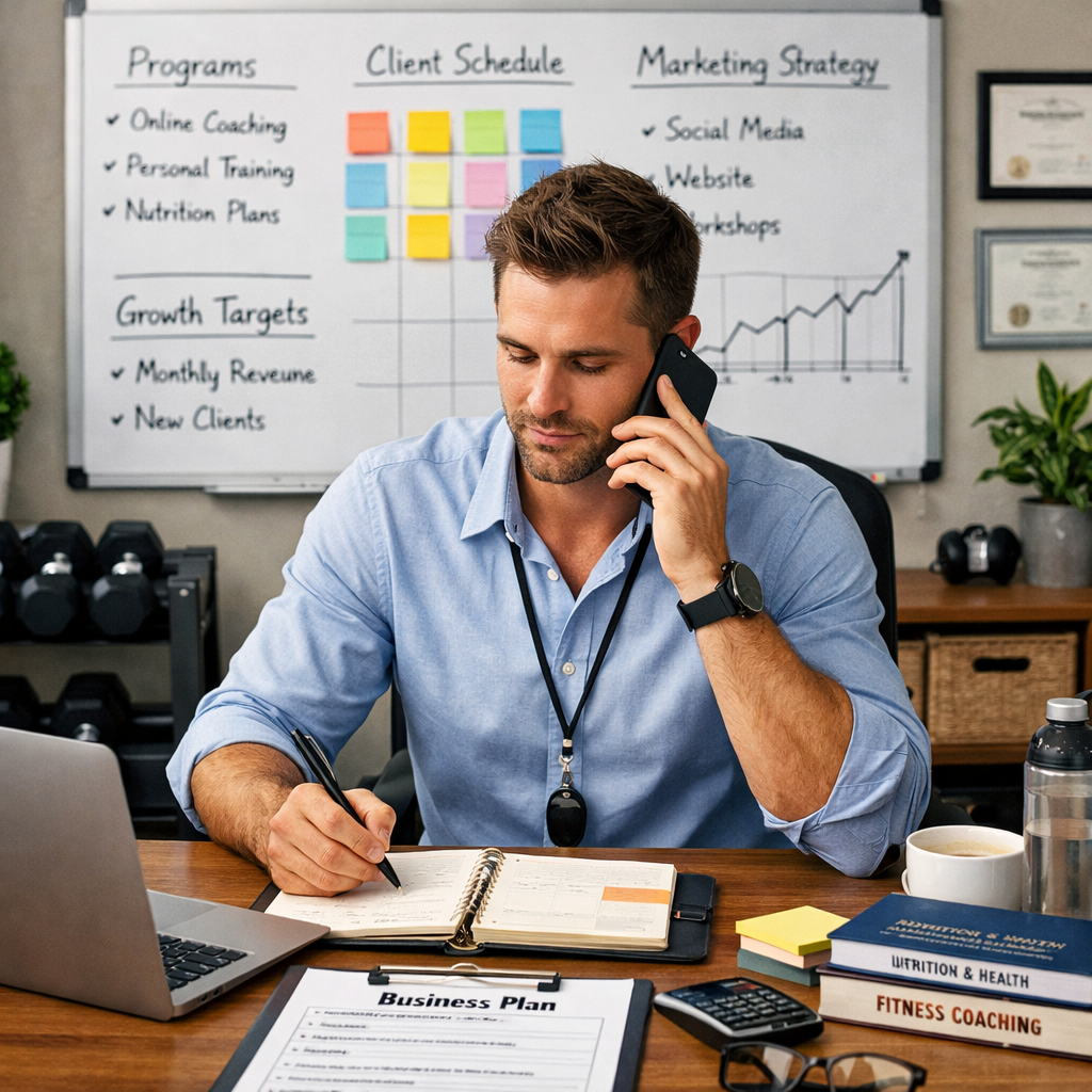 professional fitness and health coach organizing a buisness professional fitness and health coach organizing a buisness